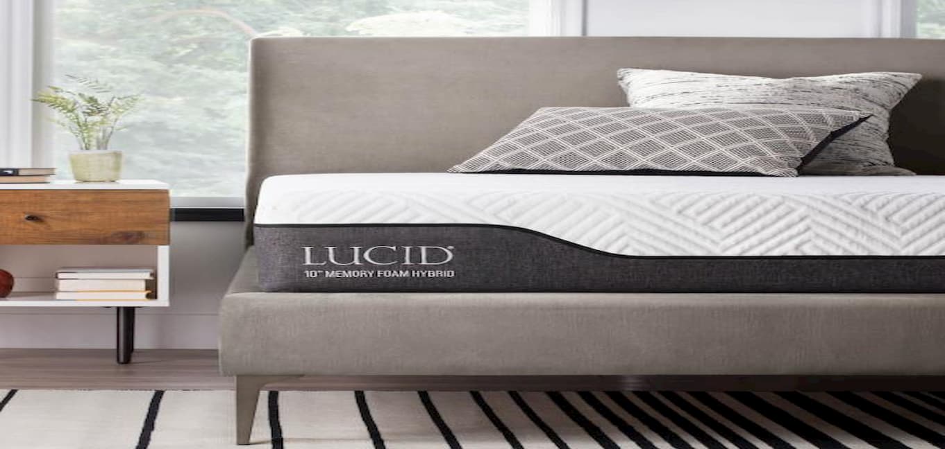 lucid bamboo charcoal therapeutic memory foam mattress topper